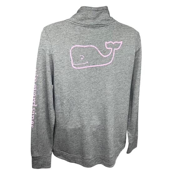Vineyard Vines Tops - Vineyard Vines Womens Gray Knit Shep Pullover Shirt Large Pockets Funnel Neck